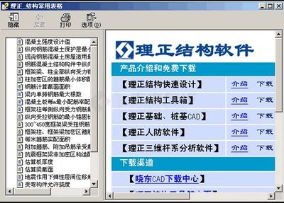 结构常用表格